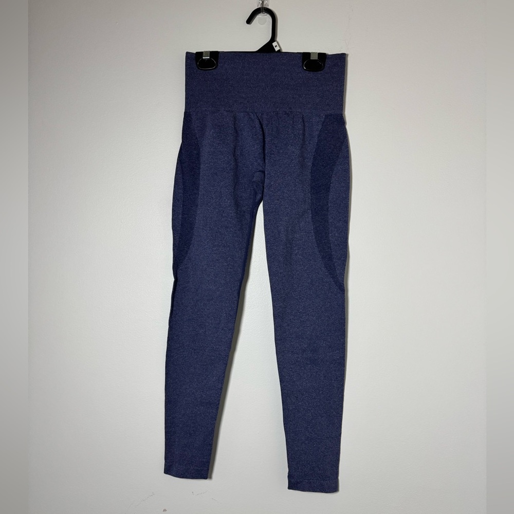 NVGTN Blue Seamless Contour Leggings Size Small Scrunch Butt Gym Workout